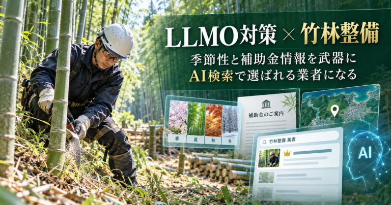 LLMO対策 竹林整備|季節性と補助金情報を武器に、AI検索で選ばれる業者になる