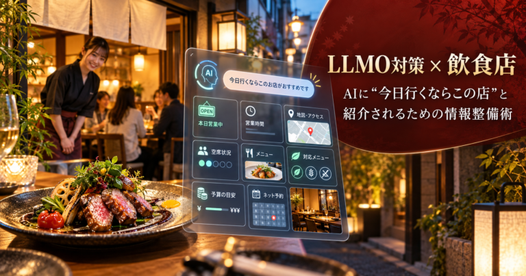 LLMO対策 飲食店|AIに「今日行くならこの店」と紹介されるための情報整備術