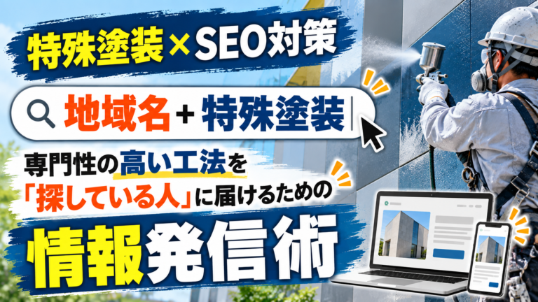 SEO対策 特殊塗装|専門性の高い工法を「探している人」に届けるための情報発信術