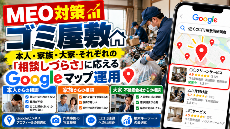 MEO対策 ゴミ屋敷|本人・家族・大家それぞれの「相談しづらさ」に応えるGoogleマップ運用