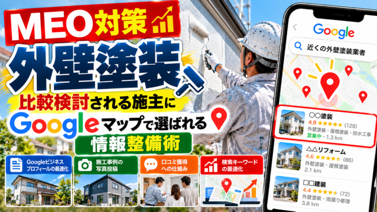 MEO対策 外壁塗装|比較検討される施主にGoogleマップで選ばれる情報整備術