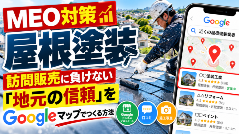 MEO対策 屋根塗装|訪問販売に負けない「地元の信頼」をGoogleマップでつくる方法