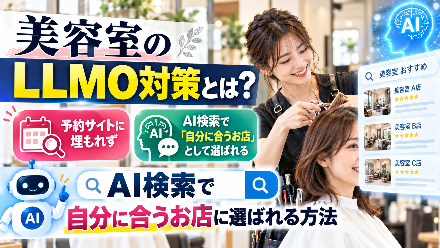 美容室のLLMO対策とは？予約サイトに埋もれず、AI検索で「自分に合うお店」として選ばれる方法