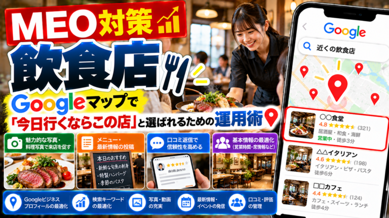 MEO対策 飲食店|Googleマップで「今日行くならこの店」と選ばれるための運用術
